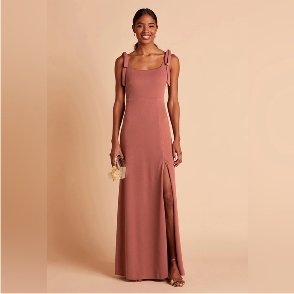 Birdy Grey Dresses & Skirts - Birdy Grey Crepe Alex Maxi Dress with Slit Desert Rose - sold out online!